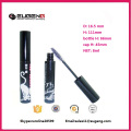 empty shining black cylinder mascara tube